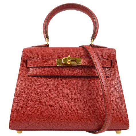 hermes 1995|HERMES 1995 Rouge Vif Couchevel Mini Kelly 20 2way .